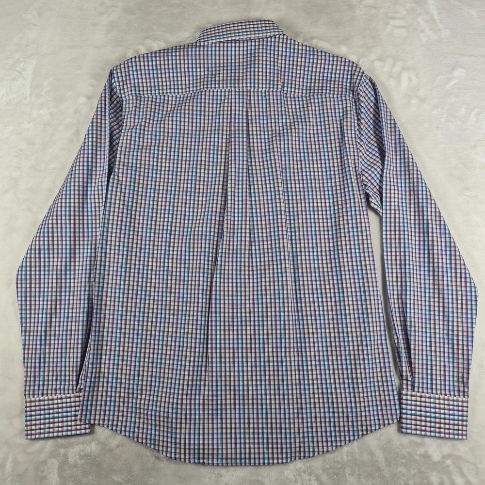 Johnnie O West Coast Prep Button Down Shirt Men's Medium Plaid Comfort NWT - Picture 5 of 9